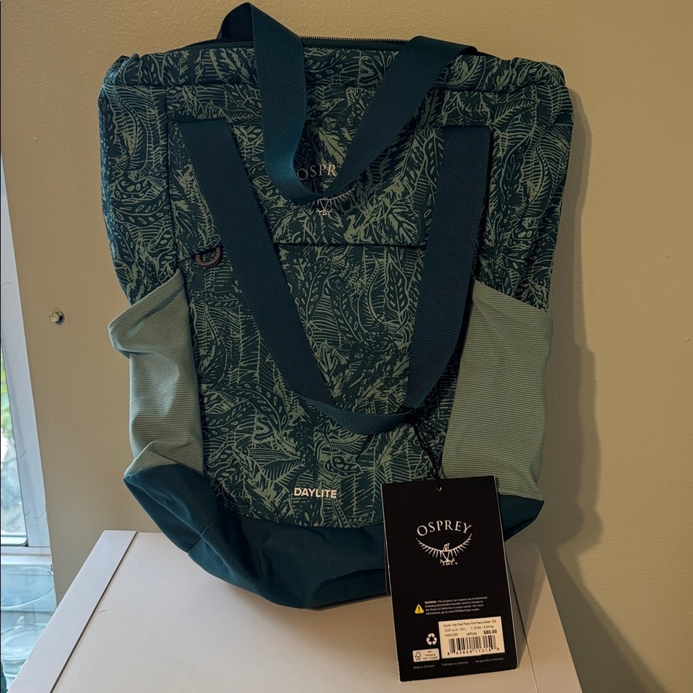 Osprey Daylite 20L Tote Pack in Blue and Green